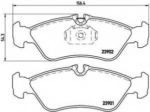 Гальмівні колодки дискові BREMBO P50082 на MERCEDES-BENZ SPRINTER 2-t автобус (901, 902)