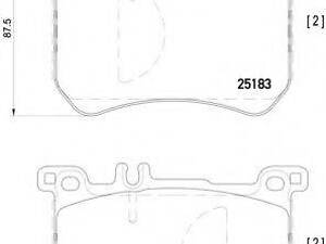 Тормозные колодки дисковые BREMBO P50111 на MERCEDES-BENZ SL (R231)