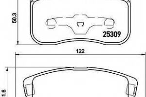 Тормозные колодки дисковые BREMBO P54046