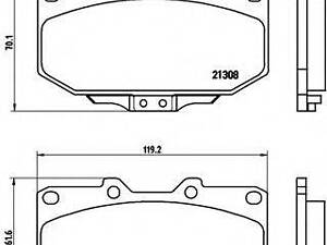 Тормозные колодки дисковые BREMBO P56025 на NISSAN 300 ZX (Z32)