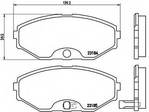 Тормозные колодки дисковые BREMBO P56045 INFINITI J30