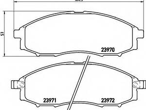 Гальмівні колодки дискові BREMBO P56049 на NISSAN NP300