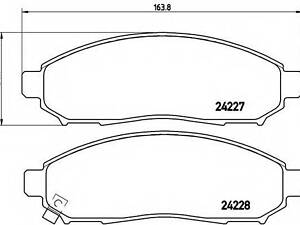 Гальмівні колодки дискові BREMBO P56059 на NISSAN FRONTIER / NP300 (D40)