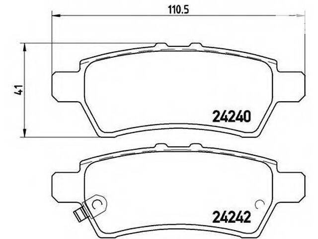 Гальмівні колодки дискові BREMBO P56060 на NISSAN FRONTIER / NP300 (D40)