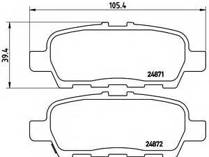 Гальмівні колодки дискові BREMBO P56068 на NISSAN QUEST (E52)