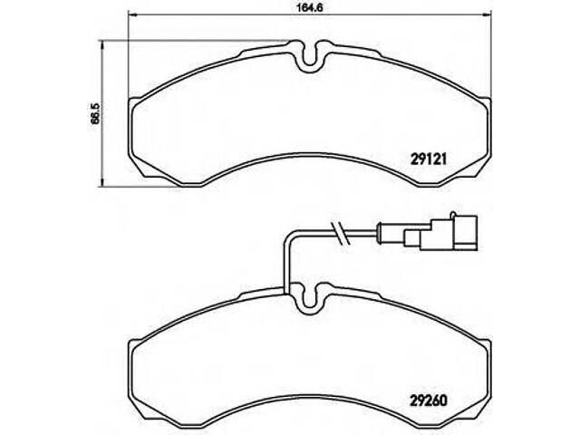 Гальмівні колодки дискові BREMBO P56069 на NISSAN CABSTAR c бортовой платформой/ходовая часть (F23, H41, H42)