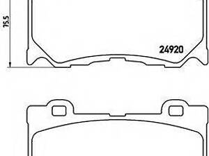 Гальмівні колодки дискові BREMBO P56089 на NISSAN 370 Z Roadster (Z34)