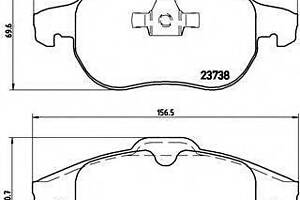 Гальмівні колодки дискові BREMBO P59043 на CADILLAC BLS