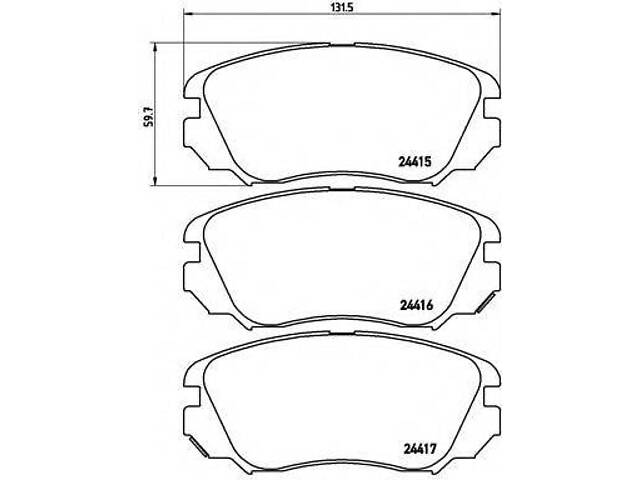 Гальмівні колодки дискові BREMBO P59054 на SAAB 9-5 (YS3G)