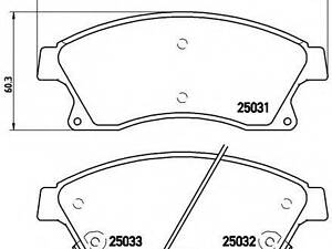 Гальмівні колодки дискові BREMBO P59076 на OPEL ASTRA J Sports Tourer