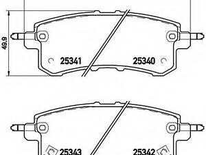 Тормозные колодки дисковые BREMBO P59082 на OPEL VIVARO Combi