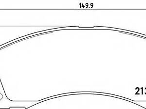 Гальмівні колодки дискові BREMBO P61089 на MITSUBISHI OUTLANDER II (CW_W, ZG, ZH)