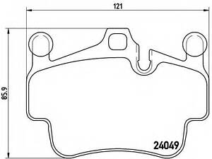 Гальмівні колодки дискові BREMBO P65014 на PORSCHE BOXSTER (987)