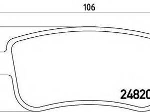 Гальмівні колодки дискові BREMBO P68041 на RENAULT MEGANE III купе (DZ0/1_)