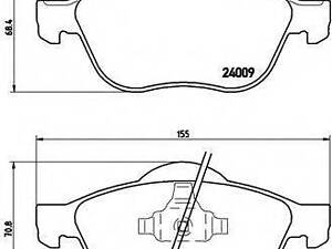 Гальмівні колодки дискові BREMBO P83043 на TOYOTA AVENSIS (_T22_)