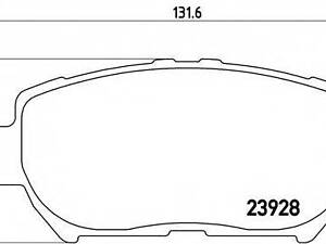 Гальмівні колодки дискові BREMBO P83062 на TOYOTA ISIS (ZNM1_, ANM1_, ZGM1_)