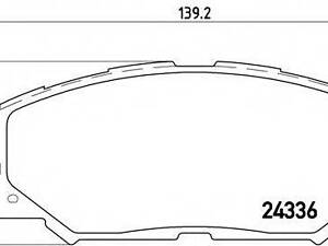 Гальмівні колодки дискові BREMBO P83082 на TOYOTA IST (NSP1_, NLP1_, ZSP1_, NCP11_)