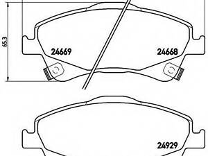 Гальмівні колодки дискові BREMBO P83109 на TOYOTA AVENSIS седан (ZRT27, ADT27)