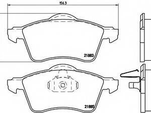 Тормозные колодки дисковые BREMBO P85047 на VW TRANSPORTER/CARAVELLE Mk IV автобус (70XB, 70XC, 7DB, 7DW)