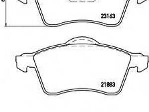 Тормозные колодки дисковые BREMBO P85049 на VW TRANSPORTER/CARAVELLE Mk IV автобус (70XB, 70XC, 7DB, 7DW)