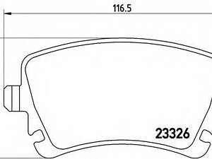 Гальмівні колодки дискові BREMBO P85064 на VW PHAETON седан (3D_)