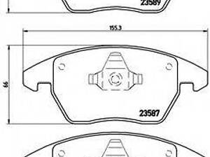 Гальмівні колодки дискові BREMBO P85075 на VW PASSAT (362)