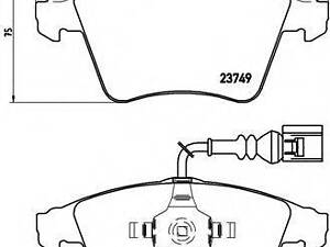 Гальмівні колодки дискові BREMBO P85090 на VW TOUAREG (7LA, 7L6, 7L7)