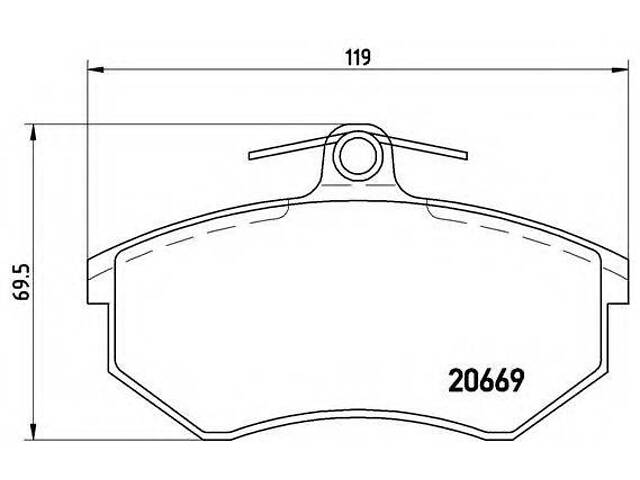 Гальмівні колодки дискові BREMBO P85092 на AUDI 4000 (89, 89Q, 8A, B3)