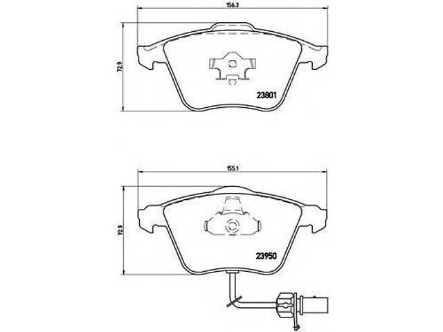 Гальмівні колодки дискові BREMBO P85097 на AUDI A6 седан (4F2, C6)