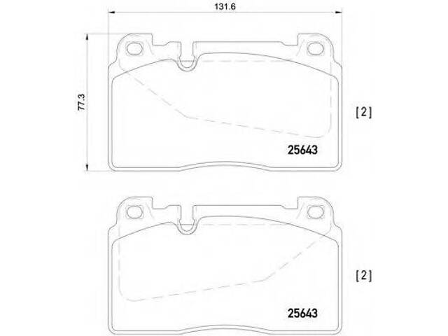 Тормозные колодки дисковые BREMBO P85123 на AUDI Q5 (8R)
