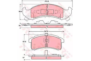 Гальмівні колодки дискові BUICK (GM) - CADILLAC (GM) - CHEVROLET (GM) - OLDSMOBILE (GM) - PONTIAC (