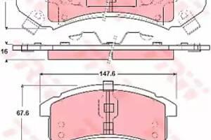 Гальмівні колодки дискові BUICK (GM) - CADILLAC (GM) - CHEVROLET (GM) - OLDSMOBILE (GM) - PONTIAC (