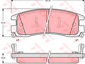 Гальмівні колодки дискові BUICK (GM) - CADILLAC (GM) - OPEL - PONTIAC (GM) - VAUXHALL Park AvenueR TRW GDB1309 на OPEL S