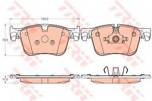 Тормозные колодки дисковые CITROENPEUGEOT C4308 F 13 TRW GDB2035 на CITROËN C4 Grand Picasso II