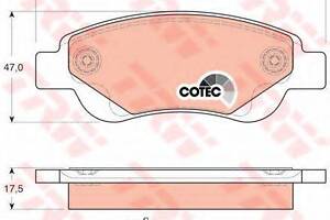 Гальмівні колодки дискові CITROENPEUGEOTTOYOTA C1107Aygo 05&gt &gt  TRW GDB1633 на JAC YUE YUE