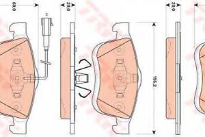Тормозные колодки дисковые FIAT Doblo F 10 TRW GDB1864 на FIAT DOBLO фургон/универсал (263)