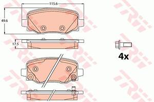 Гальмівні колодки дискові FIAT/JEEP 500X/Renegade 'R '14>>