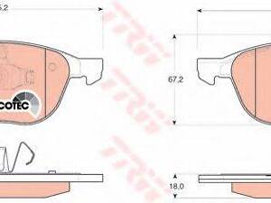 Колодки тормозные дисковые FORD (Europe) - MAZDA - VOLVO FocusFocus C-MaxFocus EstateWagon35S4 TRW GDB1583 на FORD C-MAX