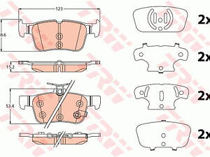 Тормозные колодки дисковые FORD Mondeo 'R' 14>>