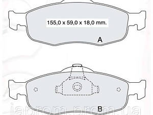 Гальмівні колодки дискові Ford Mondeo 93-00 без датчика