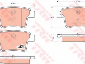 Гальмівні колодки дискові Ford Mondeo Jaguar X-Type TRW GDB1665 на BYD M6