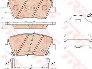 Гальмівні колодки дискові HYUNDAIKIA I30VelosterCeed F 11&gt &gt  TRW GDB3549 на HYUNDAI ELANTRA GT (GD)