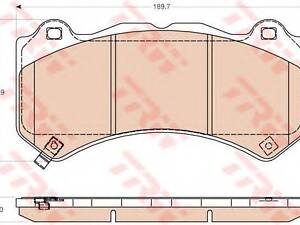 Тормозные колодки дисковые JEEP Grand Cherokee F 10 TRW GDB4450 на NISSAN GT-R (R35)