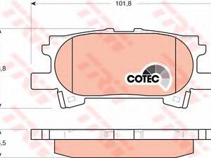 Тормозные колодки дисковые LEXUS RX 300RX 400h TRW GDB3339 на TOYOTA HARRIER (MCU3_, MHU3_, ACU3_, GSU3_)