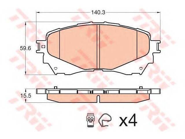 Тормозные колодки дисковые MAZDA 6(GJ) F 12 TRW GDB3580 на MAZDA ATENZA седан (GJ, GH)