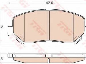 Гальмівні колодки дискові MAZDA CX-5 F 11&gt &gt TRW GDB3562 на MAZDA CX-5 (KE, GH)