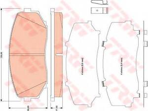 Гальмівні колодки дискові MAZDA CX7 F 07&gt &gt TRW GDB3471 на MAZDA CX-7 (ER)