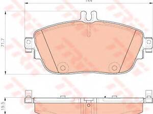 Гальмівні колодки дискові MERCEDES A(W176)B(W246,W242)CLA(C117)GLA(X156) F 11&gt &gt TRW GDB1932 на MERCEDES-BENZ B-CLA