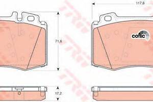 Тормозные колодки дисковые MERCEDES CL500CL55 AMGCL600CL63 AMGML270ML320ML350ML400ML430ML50 TRW GDB1454 на MERCEDES-BENZ