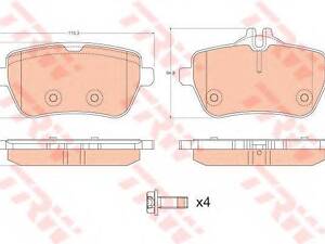 Гальмівні колодки дискові MERCEDES S(W222) SL(R231) R 12&gt &gt TRW GDB2014 на MERCEDES-BENZ SL (R231)